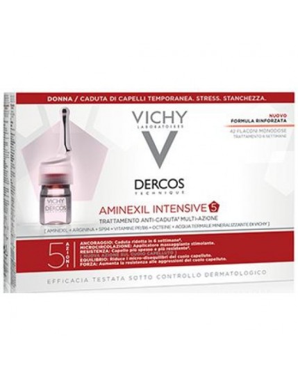 Vichy Dercos Aminexil Intensive 5 Donna 42 Fiale Anti Caduta 6ml