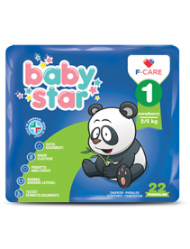 Baby Star Pannolini 1 Newborn 2-5kg 22 pezzi
