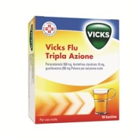 Vicks flu tripla azione polvere per soluzione orale 10 Bustine