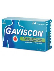 Gaviscon 24 Compresse Menta 500+267mg