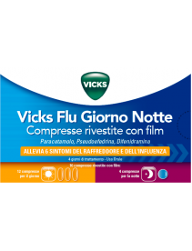 Vicks Flu Giorno Notte 12 Compresse +4 Compresse Notte