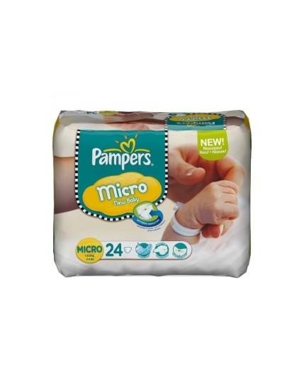 Pampers Progressi Micro New Baby (fino a 2,5kg) Taglia 0 24 Pezzi