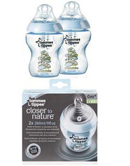 Tommee Tippee Biberon Dec Boy 260ml 0m+ L 2 pezzi