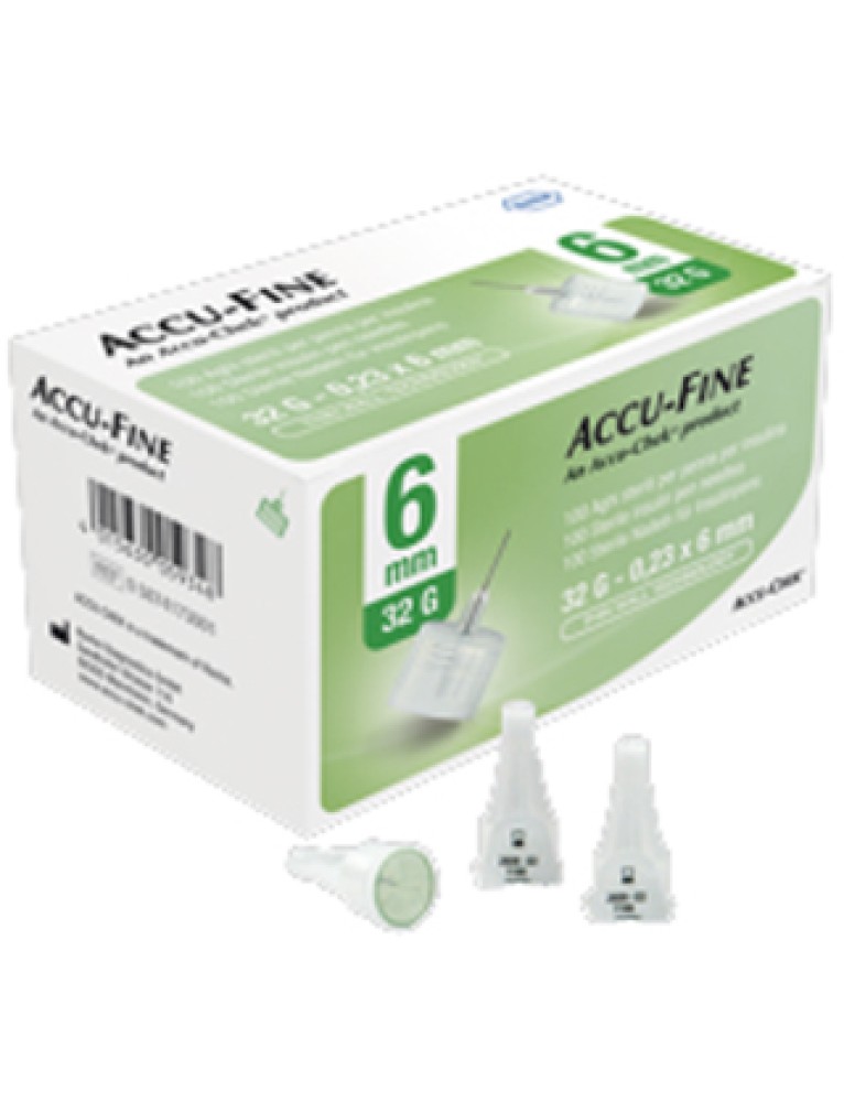 Accu-Fine Aghi Sterili per Insulina 32G 8mm 100 pezzi - Tuttofarma -  TuttoFarma