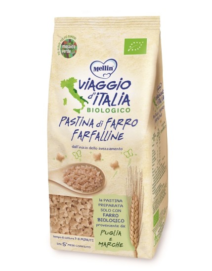 Mellin Viaggio D'Italia Pastina Di Farro Farfalla 5 Mesi+ 320g