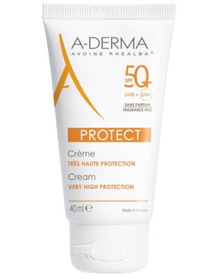 A-Derma Protect Crema Solare Senza Profumo SPF 50+ Tubo 40 ml