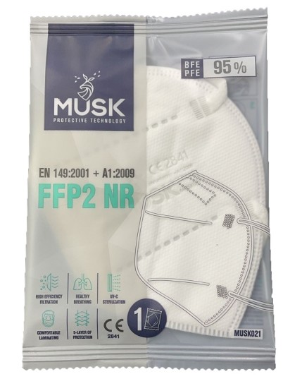 MUSK MASCHERINA FFP2 WHITE 1PZ