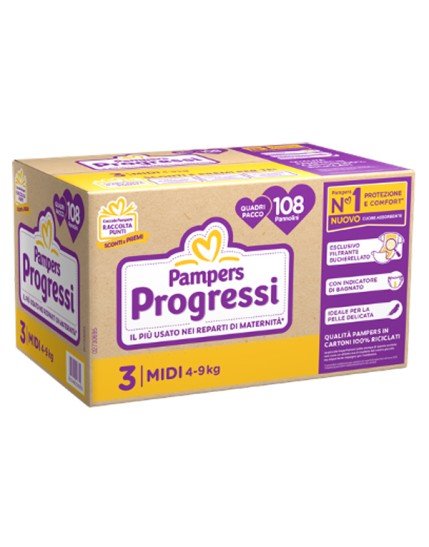 PAMPERS QU PROG MIDI 108PZ