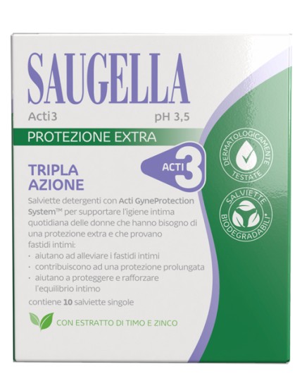 SAUGELLA ACTI3 10 Salviettine SAUGELLA ACTI3 10 Salviettine