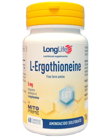 LONGLIFE L-ERGOTHIONEINE 60Cpr LONGLIFE L-ERGOTHIONEINE 60Cpr