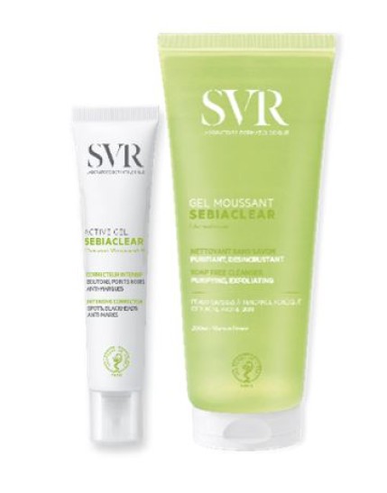 Laboratoires SVR Sebiaclear Set Pelle Acneica Active Gel 40ml + Gel Moussant 200ml + Pochette