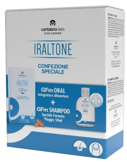 Iraltone GFm Oral 30 Capsule + GFm Shampoo per Uso Frequente 50ml Iraltone GFm Oral 30 Capsule + GFm Shampoo per Uso Frequente 50ml