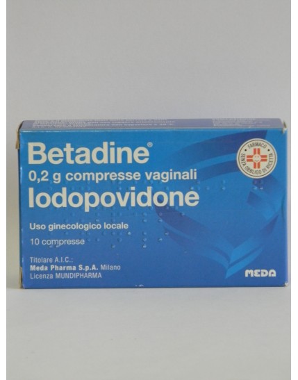 Betadine 10 Compresse Vaginali 200mg