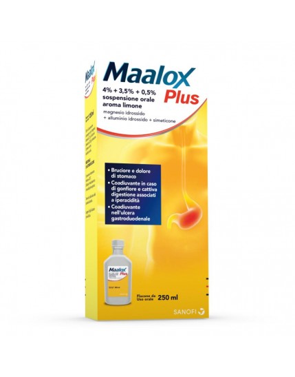 Maalox Plus Sospensione Orale 4+3,5+0,5% 250ml