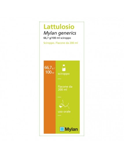 Lattulosio Mylan 66,7g/100ml Sciroppo Lassativo Flacone 200ml