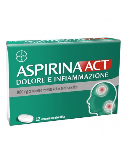 Aspirinaact Dolore e Infiammazione 1g 12 Compresse