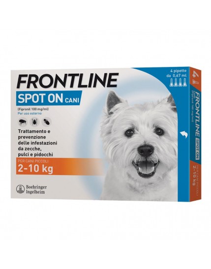 Frontline Spot On Antiparassitario Cani Piccoli Da 2-10 Kg 4 pipette