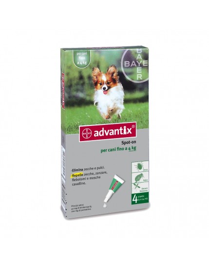 Advantix Spot-On Cani Fino a 4 Kg 4 Pipette