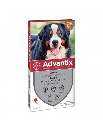 Advantix Spot-On Cani 40-60Kg 4 pipette 6ml
