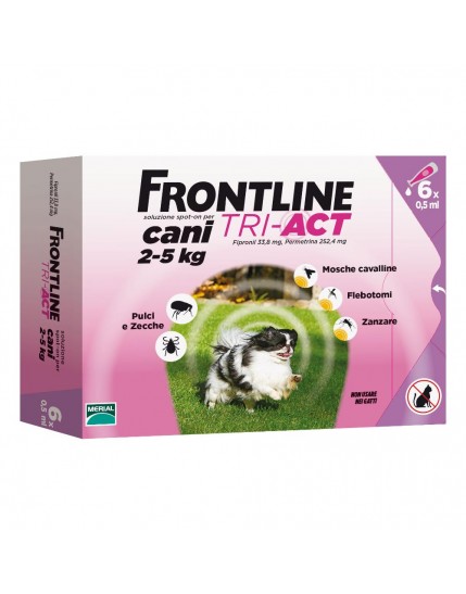 Frontline Tri-Act Spot-On Cani 2-5Kg 6 Pipette da 0,5ml