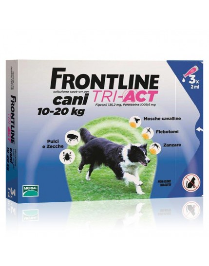 Frontline Tri-Act cani da 10 a 20 Kg 3 pipette