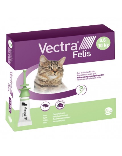 Vectra Felis Soluzione antiparassitaria Spot-on per gatti 3 pipette
