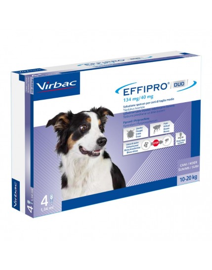 Effipro Spot-On Soluzione Cani Da 10 A 20kg 4 Pipette 1,34ml 134mg