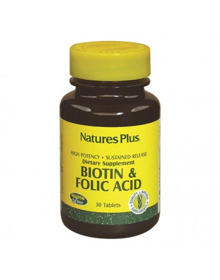 Natures Plus Biotina Acido Folico 30 Tavolette