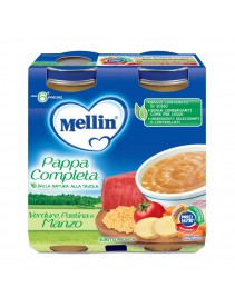 Mellin Pappa Completa Verdura Pastina e Manzo 2x250g