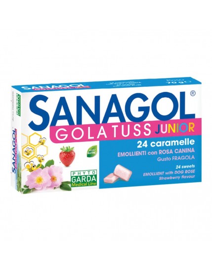 Sanagol Gola Tuss Junior 24 Caramelle Gusto Fragola