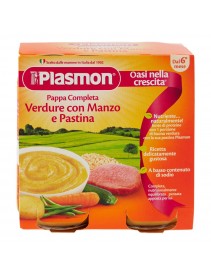 Plasmon Omogeneizzato Pappe Manzo verdura pastina 190g 2 Pezzi