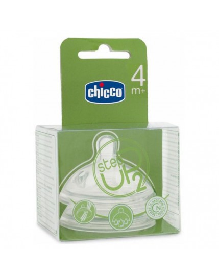 Chicco Tettarella Silicone Step Up 2 Flusso Medio (2-4 mesi) 2 Pezzi