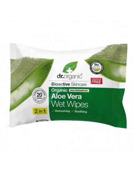 DR ORGANIC ALOE WET WIPES 20PZ