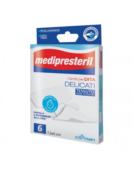 Medipresteril Cerotti  Delicati Dita 7,5x5 cm 6 Pezzi