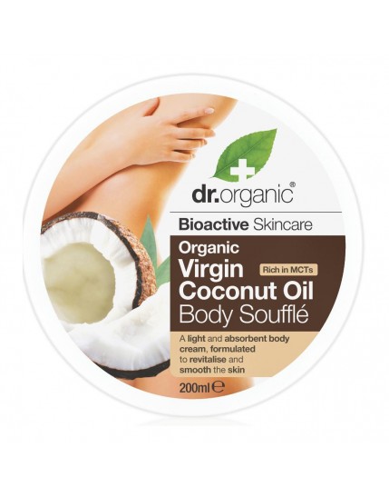 Dr Organic Coconut Oil Souffle Corpo Cocco 200ml