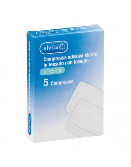 Alvita Compressa Adesiva Sterile Tnt 7,2x5cm 5 Garze