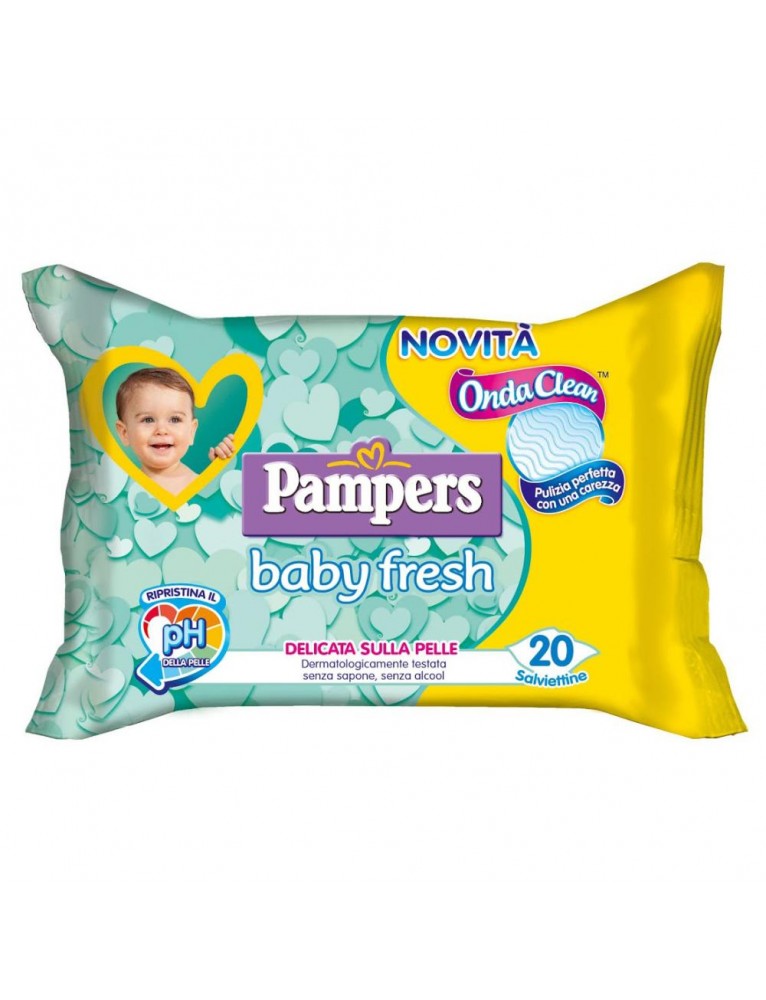 Salviettine Umidificate Pampers Baby Fresh 30% + Consistente 20