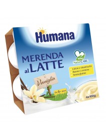Humana Merenda al Latte Vaniglia 4x100g
