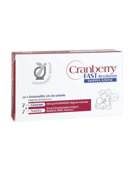 Fitopreparatori Italiani Cranberry Fast Resolution 7 Compresse + 7 compresse
