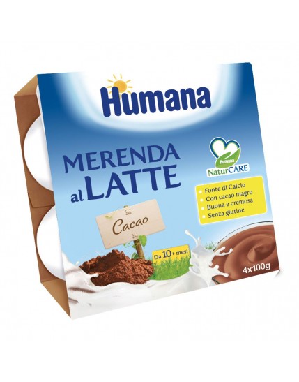 Humana Merenda al Latte Cioccolato 4x100g
