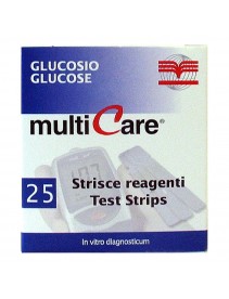 MulticareIn Strisce Reagenti Misurazione Glucosio 25 Strisce