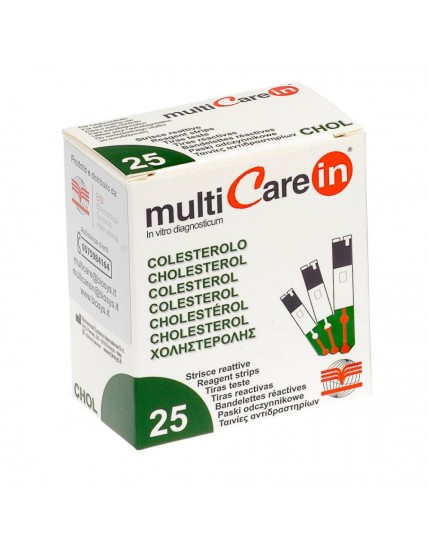 MulticareIn 25 Strisce Reattive Per Misurazione Del Colesterolo