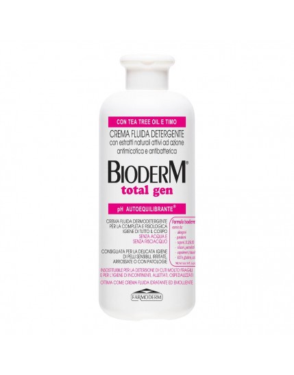 Bioderm Total Gen Crema Fluida Detergente Dermoprotettiva 500ml