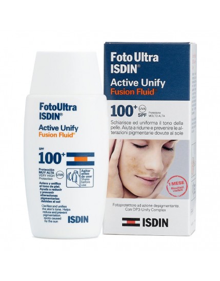 Isdin Linea Protezione Solare SPF100+ Foto Ultra Active Unify Fusion Fluid 50 ml