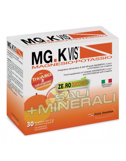 Mg K Vis Magnesio e Potassio Orange Senza Zucchero 30 Bustine