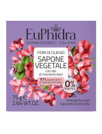 Euphidra Sapone solido vegetale per le mani Fiori di ciliegio 75 g