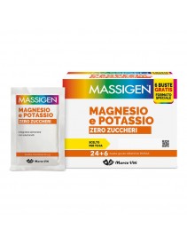 Massigen Magnesio e Potassio Zero Zuccheri 24 Bustine + 6 Bustine