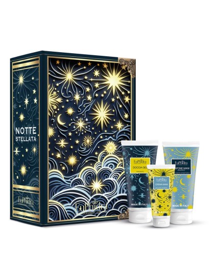 Euphidra Cofanetto di Natale Notte Stellata - Doccia gel idratante 100 ml + Sapone mani idratante 100 ml + Crema mani nutriente 50 ml