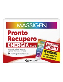 Massigen Pronto Recupero Energia Plus 24 Bustine + Doccia Gel 150ml Omaggio
