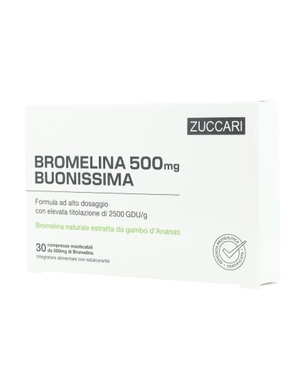 Zuccari Bromelina 500 Buonissima 30 Compresse Zuccari Bromelina 500 Buonissima 30 Compresse